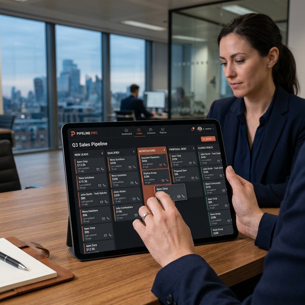 CRM Kanban Mockup