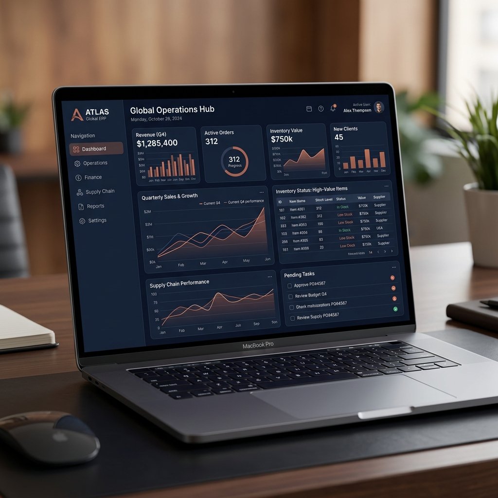 ERP Dashboard Mockup